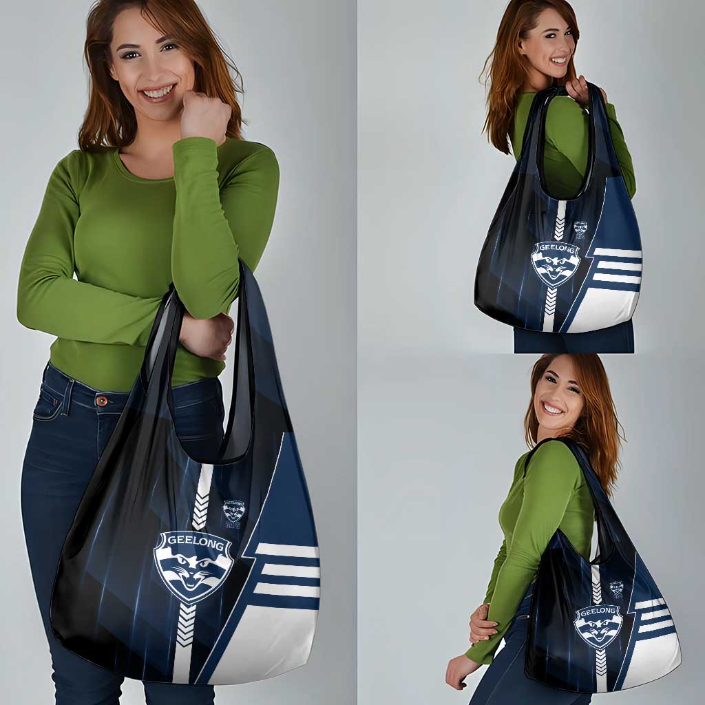 Geelong Cats Grocery Bag Modern Geometric Sports Graphic Style