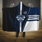 Geelong Cats Hooded Blanket Modern Geometric Sports Graphic Style