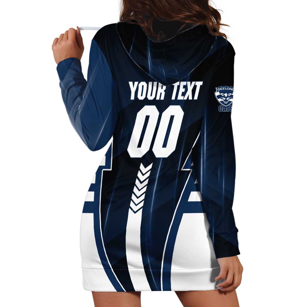 Personalized Geelong Cats Hoodie Dress Modern Geometric Sports Graphic Style