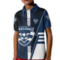 Personalized Geelong Cats Kid Polo Shirt Modern Geometric Sports Graphic Style