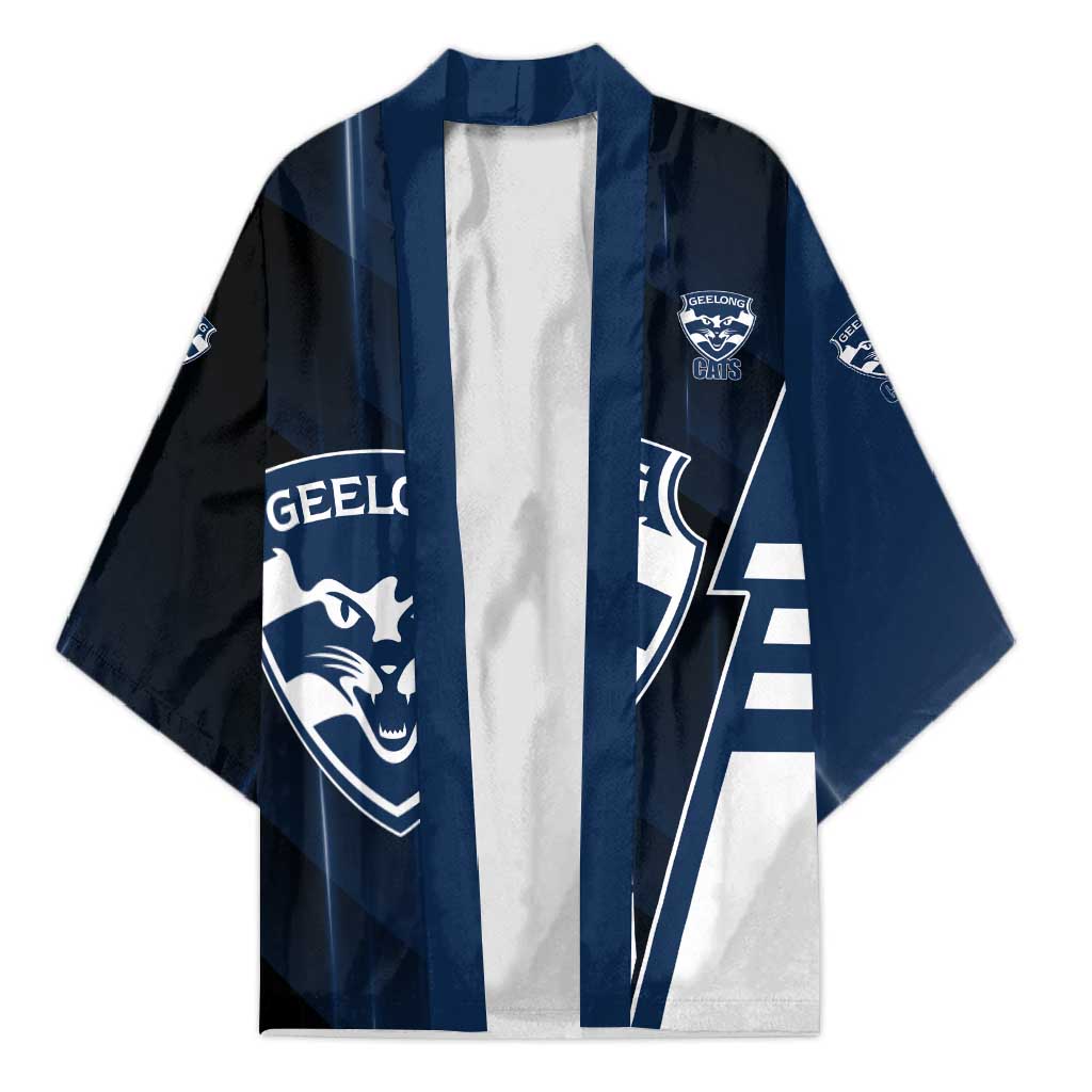 Personalized Geelong Cats Kimono Modern Geometric Sports Graphic Style