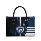 Geelong Cats Leather Bag Modern Geometric Sports Graphic Style