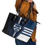 Geelong Cats Leather Tote Bag Modern Geometric Sports Graphic Style