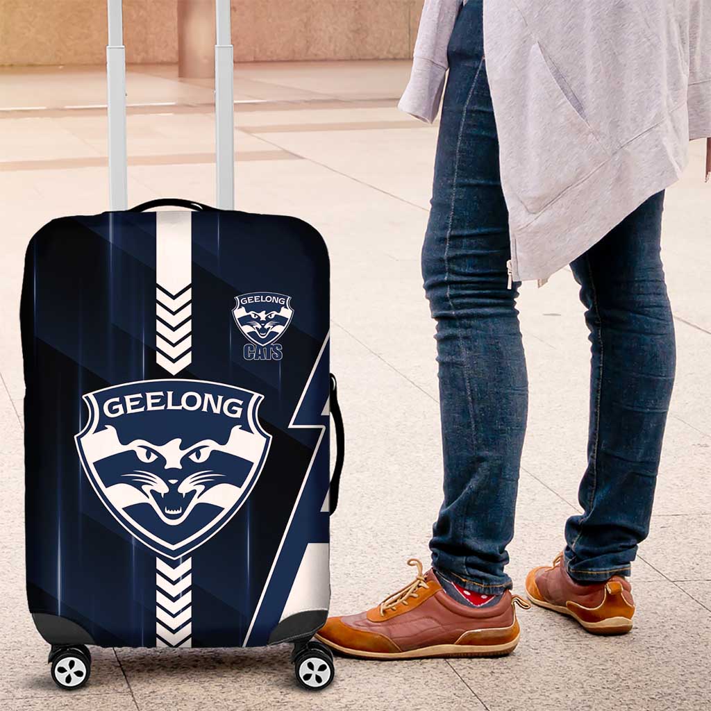Geelong Cats Luggage Cover Modern Geometric Sports Graphic Style