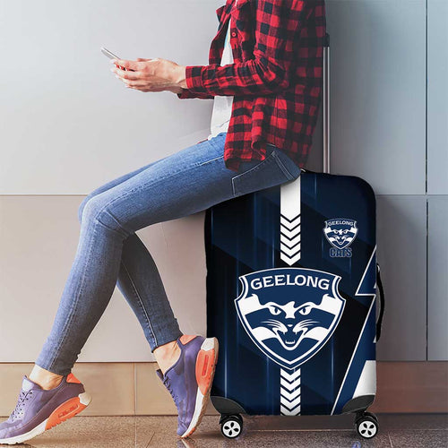 Geelong Cats Luggage Cover Modern Geometric Sports Graphic Style
