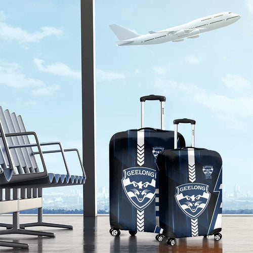 Geelong Cats Luggage Cover Modern Geometric Sports Graphic Style