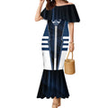 Personalized Geelong Cats Mermaid Dress Modern Geometric Sports Graphic Style