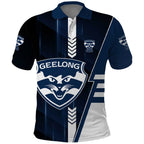 Personalized Geelong Cats Polo Shirt Modern Geometric Sports Graphic Style