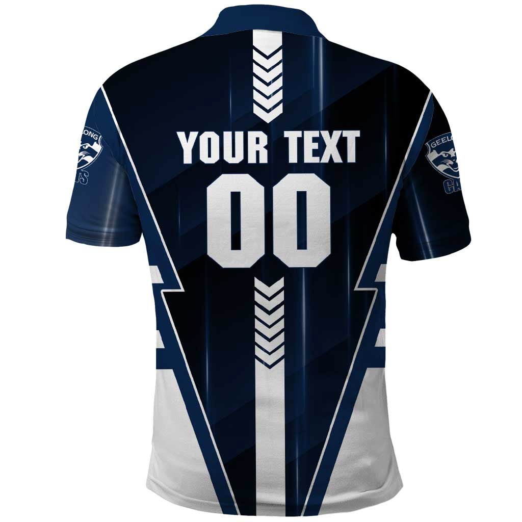 Personalized Geelong Cats Polo Shirt Modern Geometric Sports Graphic Style