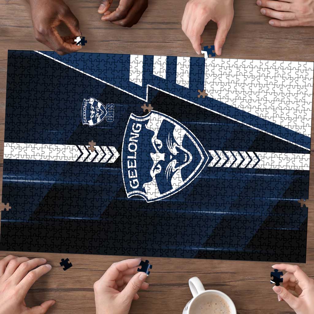 Geelong Cats Puzzle Modern Geometric Sports Graphic Style