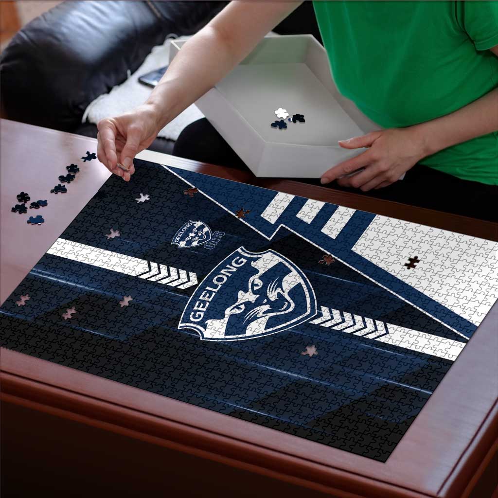 Geelong Cats Puzzle Modern Geometric Sports Graphic Style