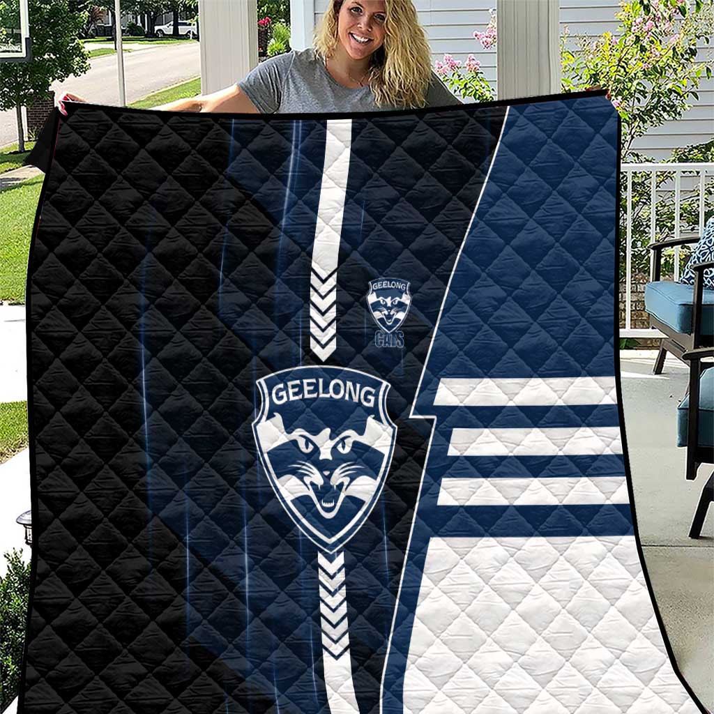 Geelong Cats Quilt Modern Geometric Sports Graphic Style