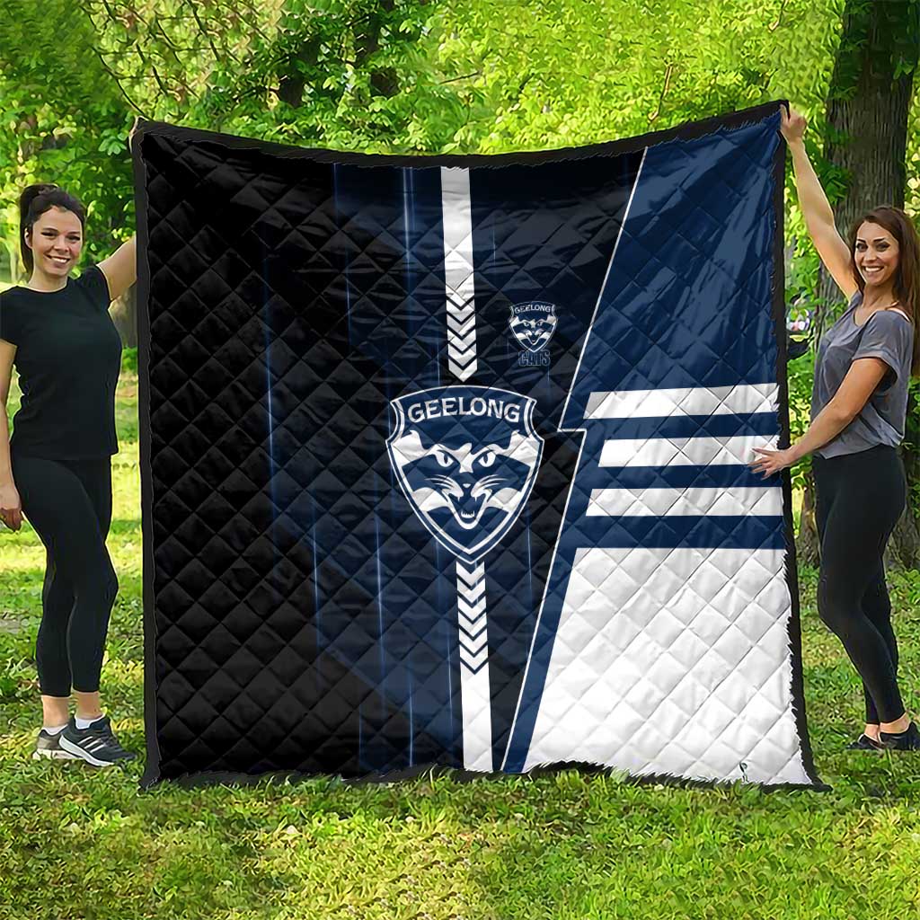 Geelong Cats Quilt Modern Geometric Sports Graphic Style