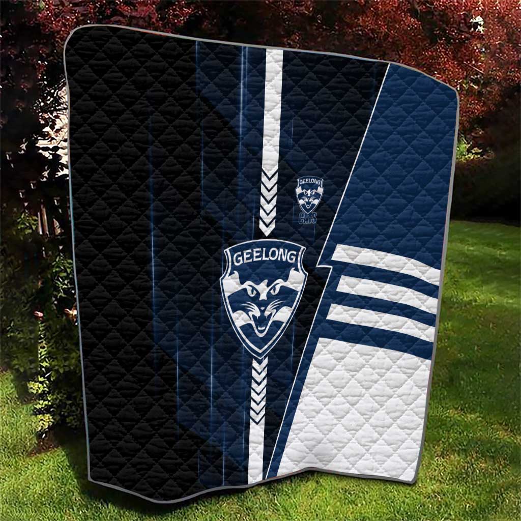 Geelong Cats Quilt Modern Geometric Sports Graphic Style