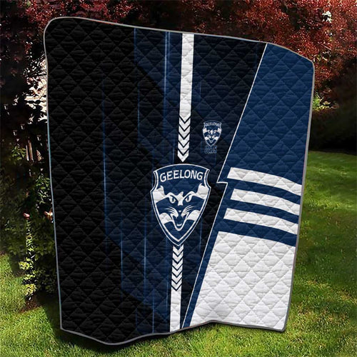 Geelong Cats Quilt Modern Geometric Sports Graphic Style