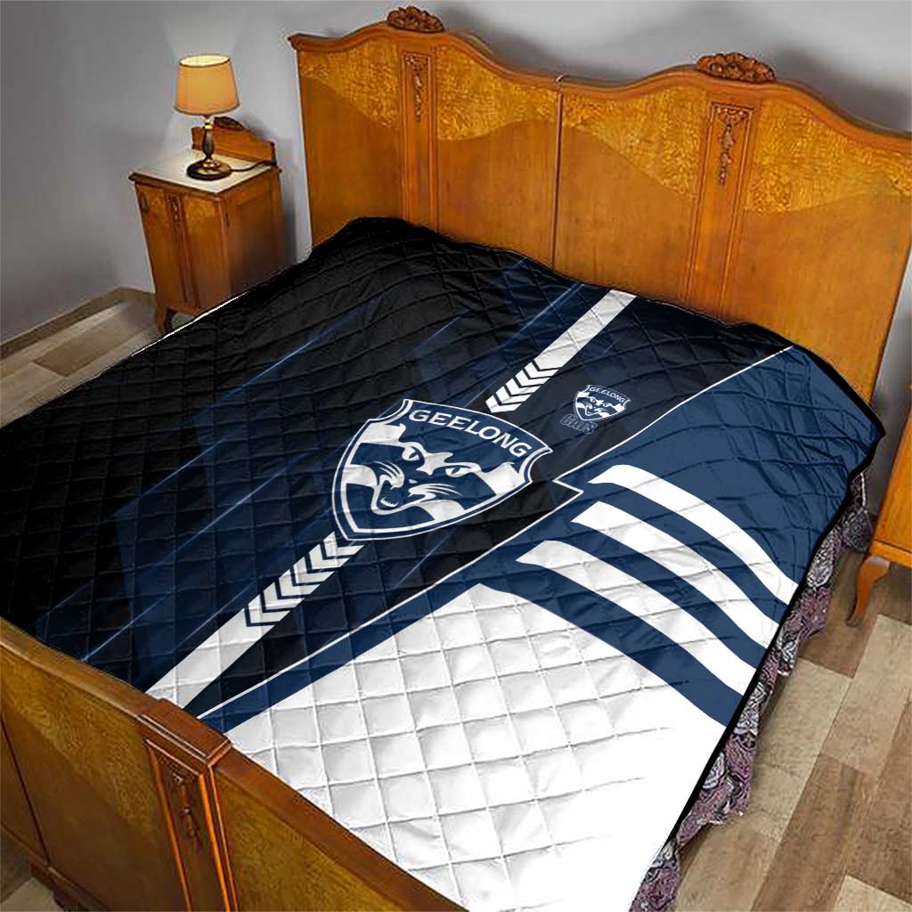 Geelong Cats Quilt Modern Geometric Sports Graphic Style