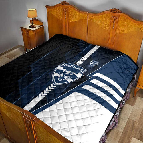 Geelong Cats Quilt Modern Geometric Sports Graphic Style