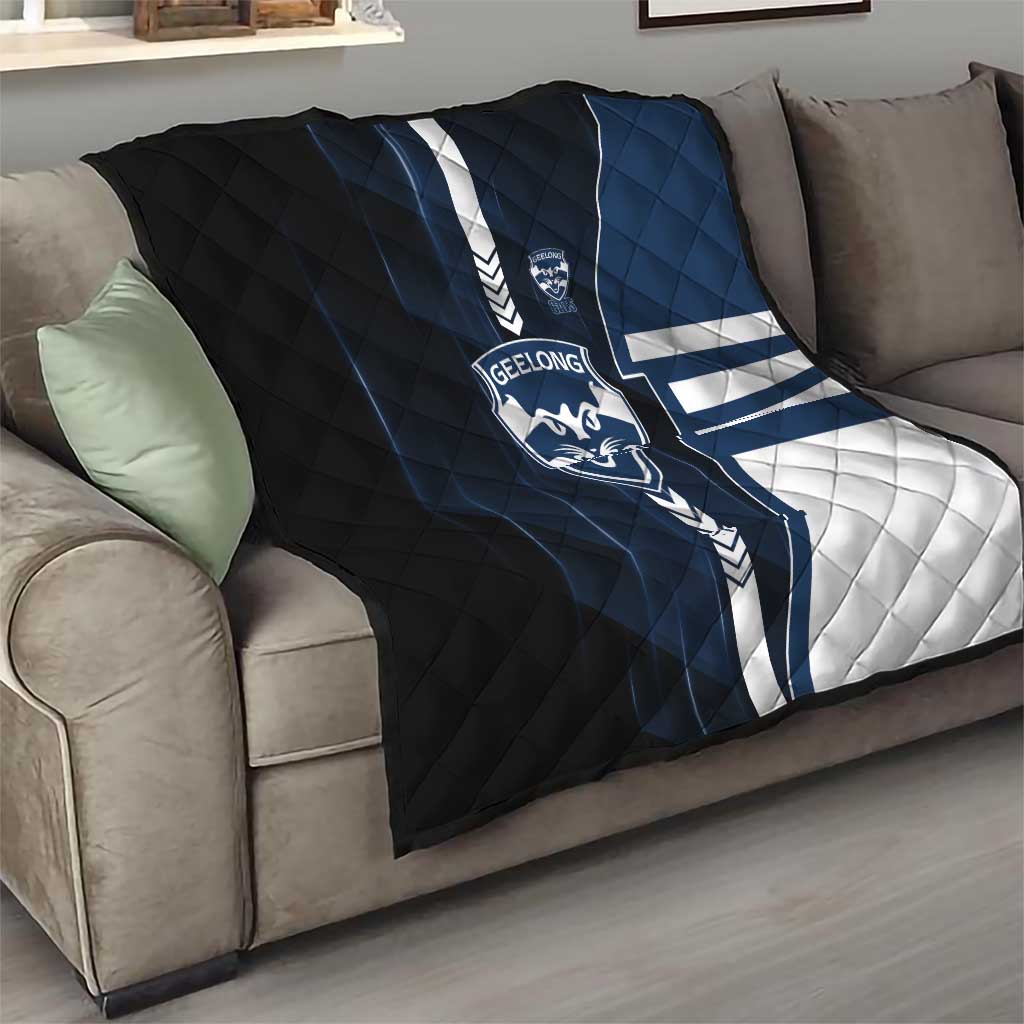 Geelong Cats Quilt Modern Geometric Sports Graphic Style