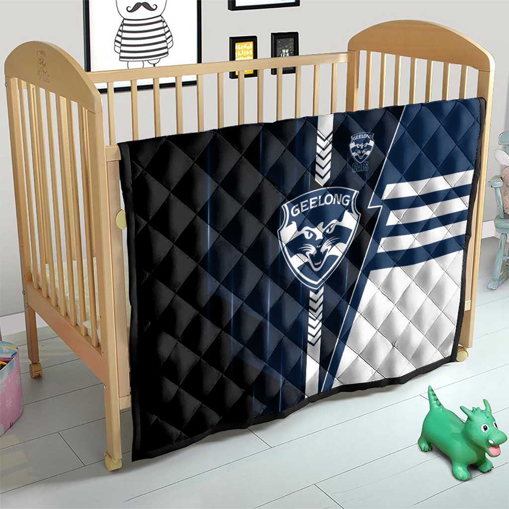Geelong Cats Quilt Modern Geometric Sports Graphic Style