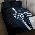 Geelong Cats Quilt Bed Set Modern Geometric Sports Graphic Style