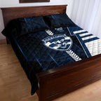 Geelong Cats Quilt Bed Set Modern Geometric Sports Graphic Style
