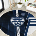 Geelong Cats Round Carpet Modern Geometric Sports Graphic Style