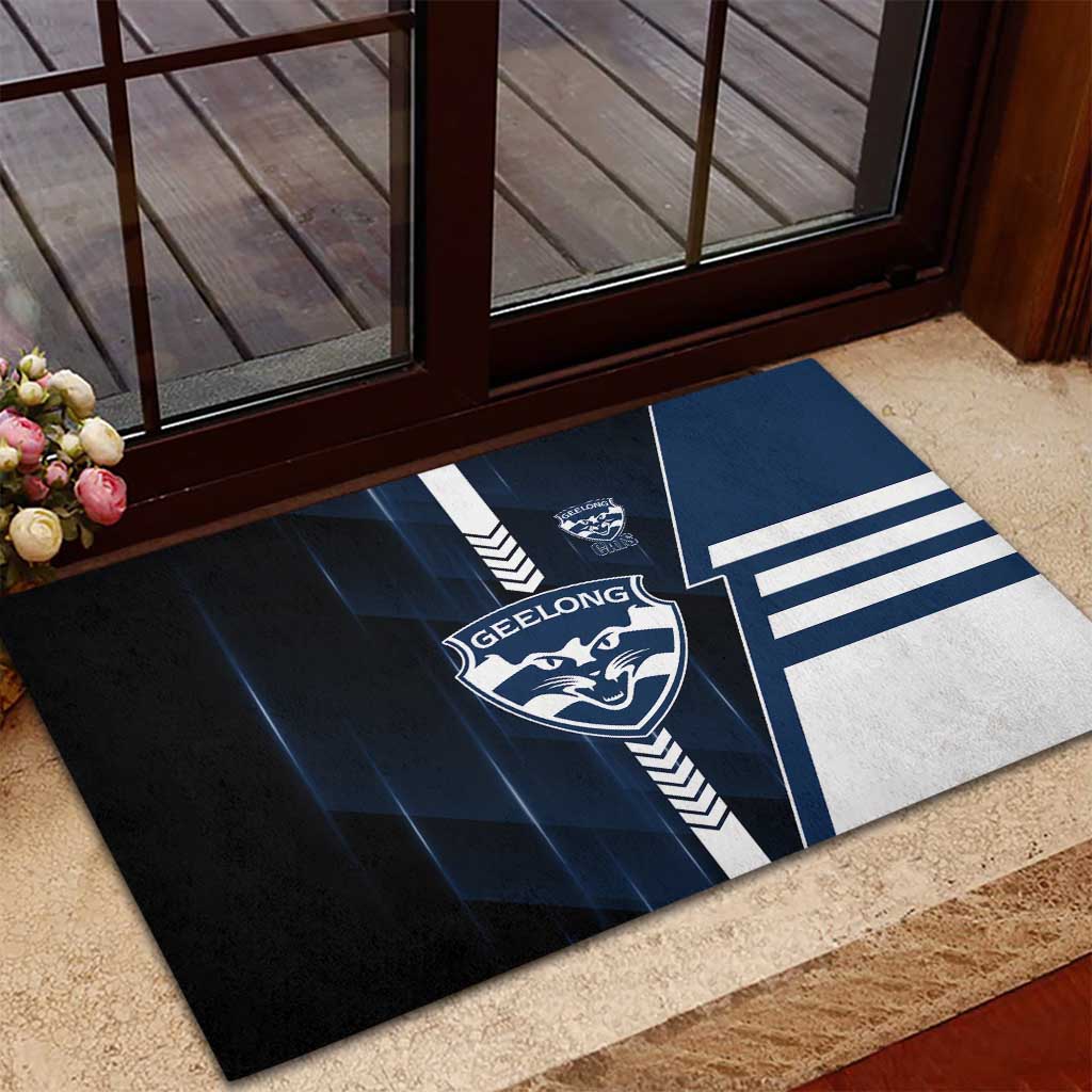 Geelong Cats Rubber Doormat Modern Geometric Sports Graphic Style