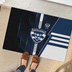 Geelong Cats Rubber Doormat Modern Geometric Sports Graphic Style