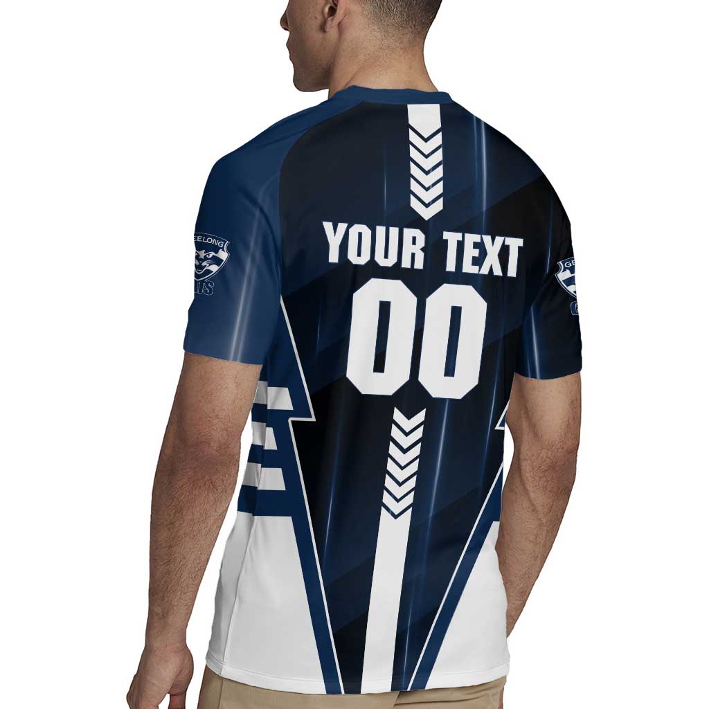 Personalized Geelong Cats Rugby Jersey Modern Geometric Sports Graphic Style