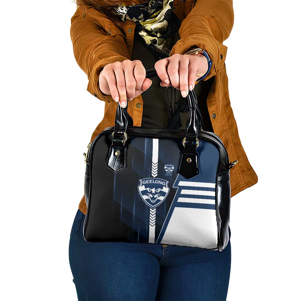 Geelong Cats Shoulder Handbag Modern Geometric Sports Graphic Style