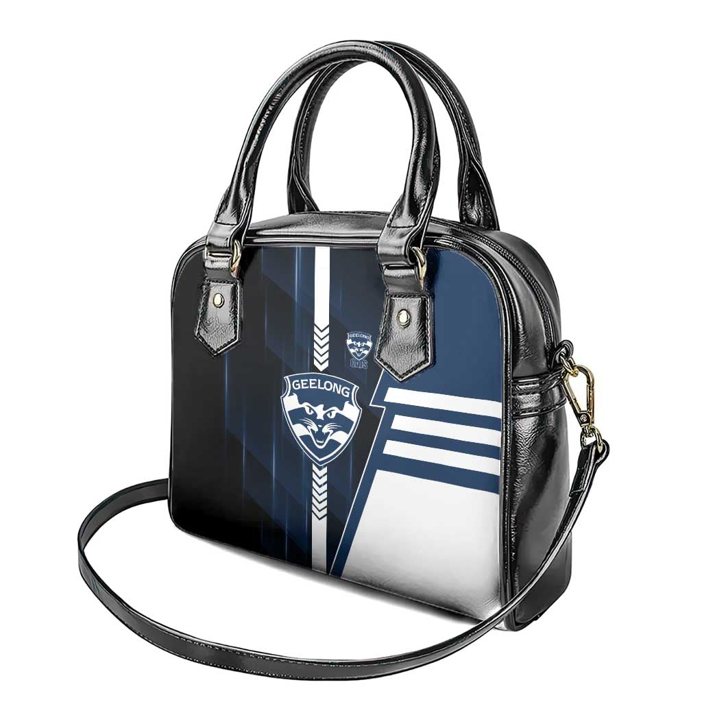 Geelong Cats Shoulder Handbag Modern Geometric Sports Graphic Style