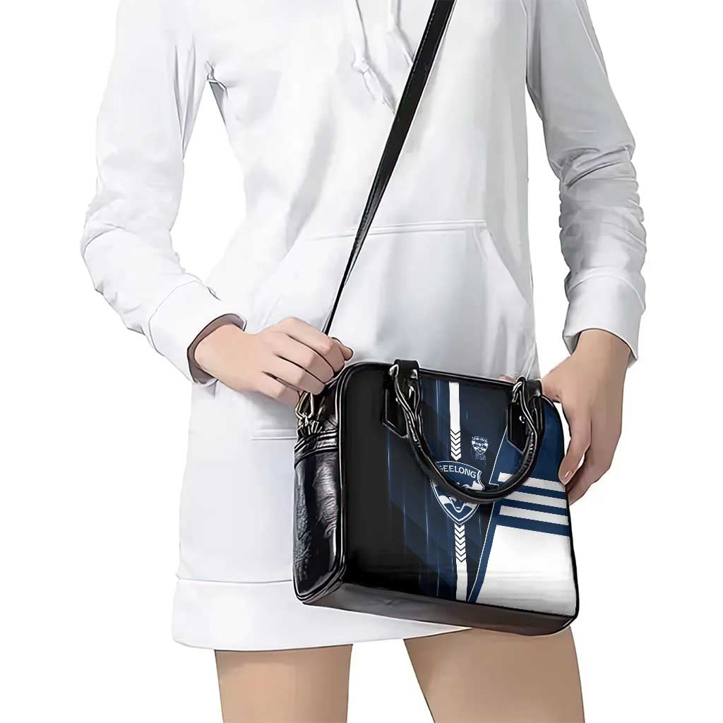 Geelong Cats Shoulder Handbag Modern Geometric Sports Graphic Style