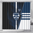 Geelong Cats Shower Curtain Modern Geometric Sports Graphic Style