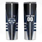 Personalized Geelong Cats Skinny Tumbler Modern Geometric Sports Graphic Style