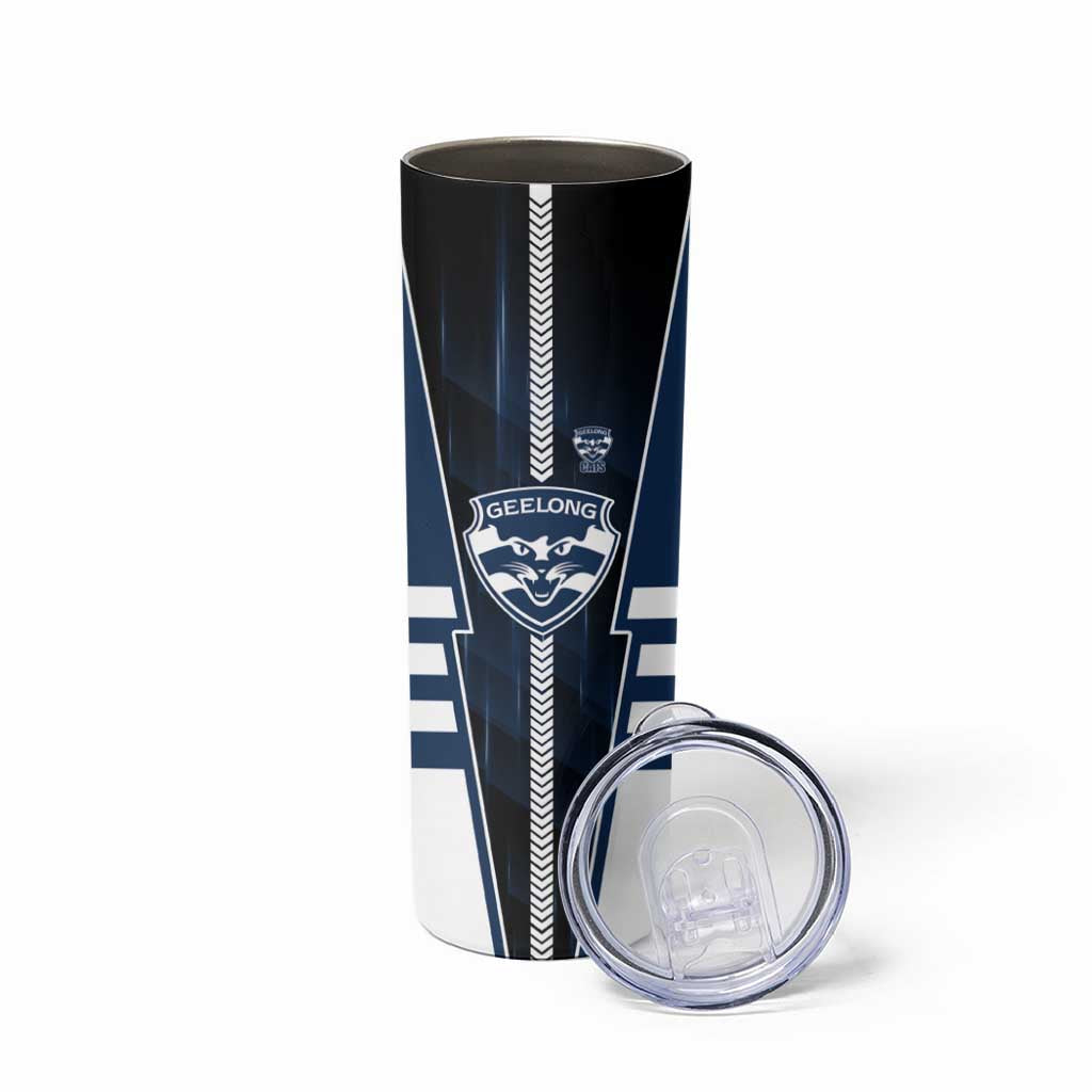 Personalized Geelong Cats Skinny Tumbler Modern Geometric Sports Graphic Style