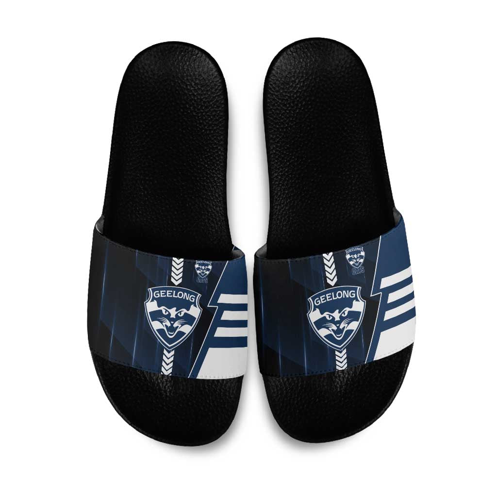 Geelong Cats Slide Sandals Modern Geometric Sports Graphic Style