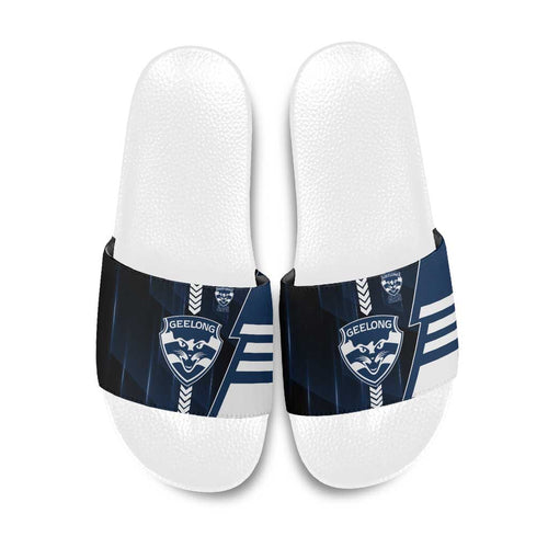 Geelong Cats Slide Sandals Modern Geometric Sports Graphic Style