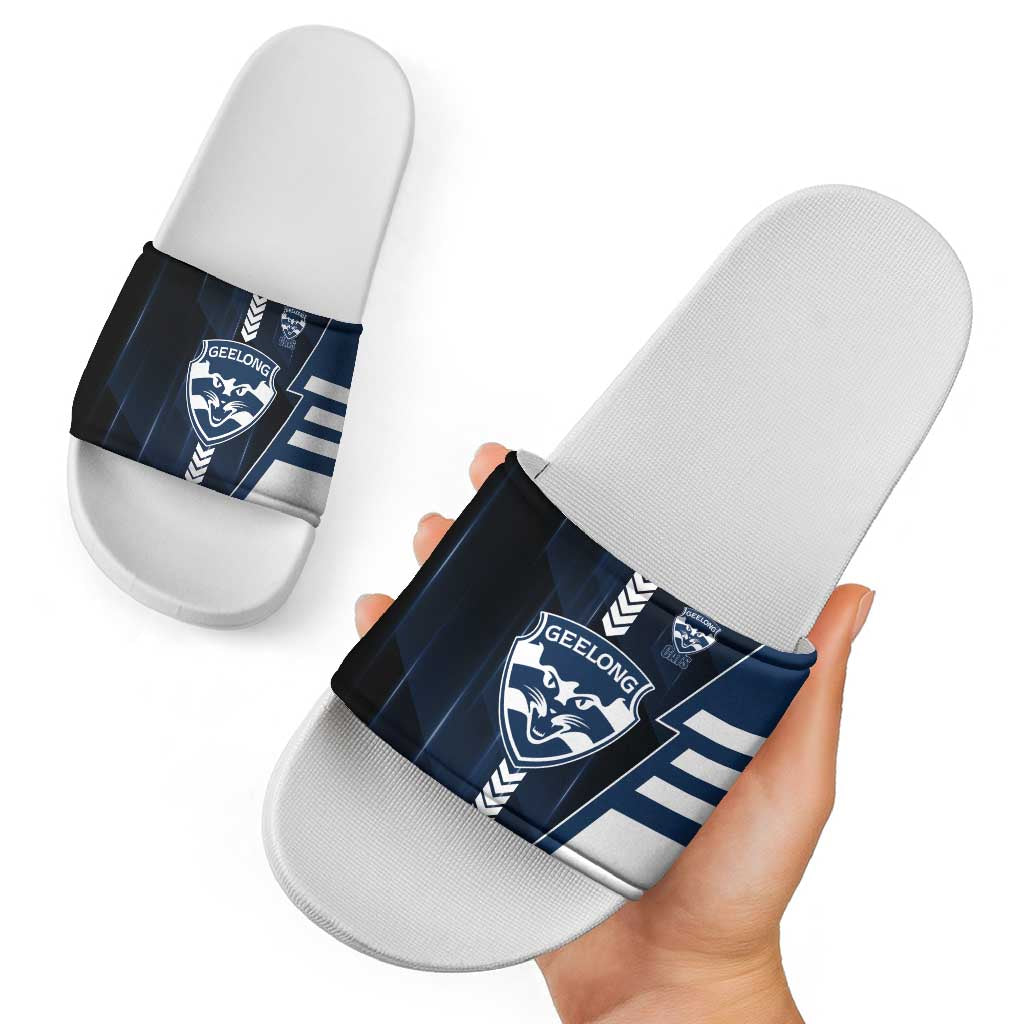 Geelong Cats Slide Sandals Modern Geometric Sports Graphic Style