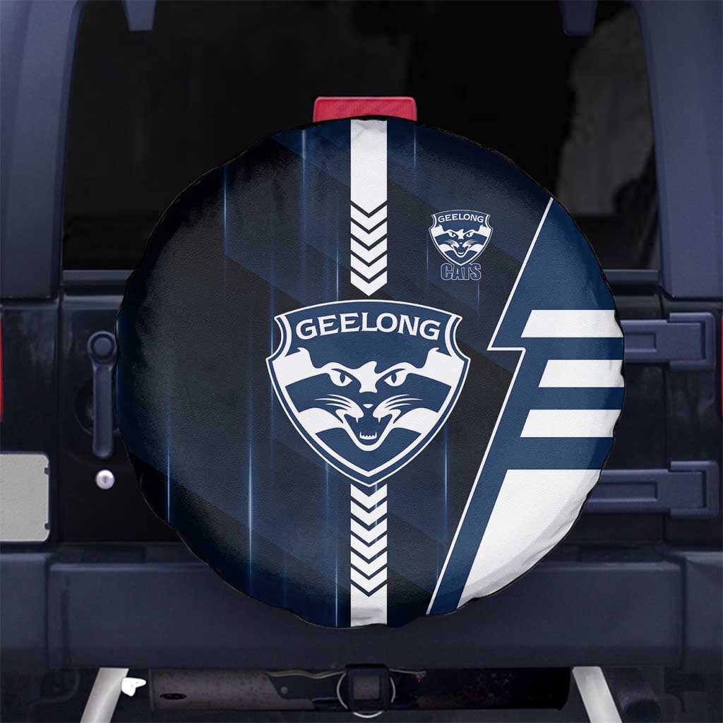 Geelong Cats Spare Tire Cover Modern Geometric Sports Graphic Style