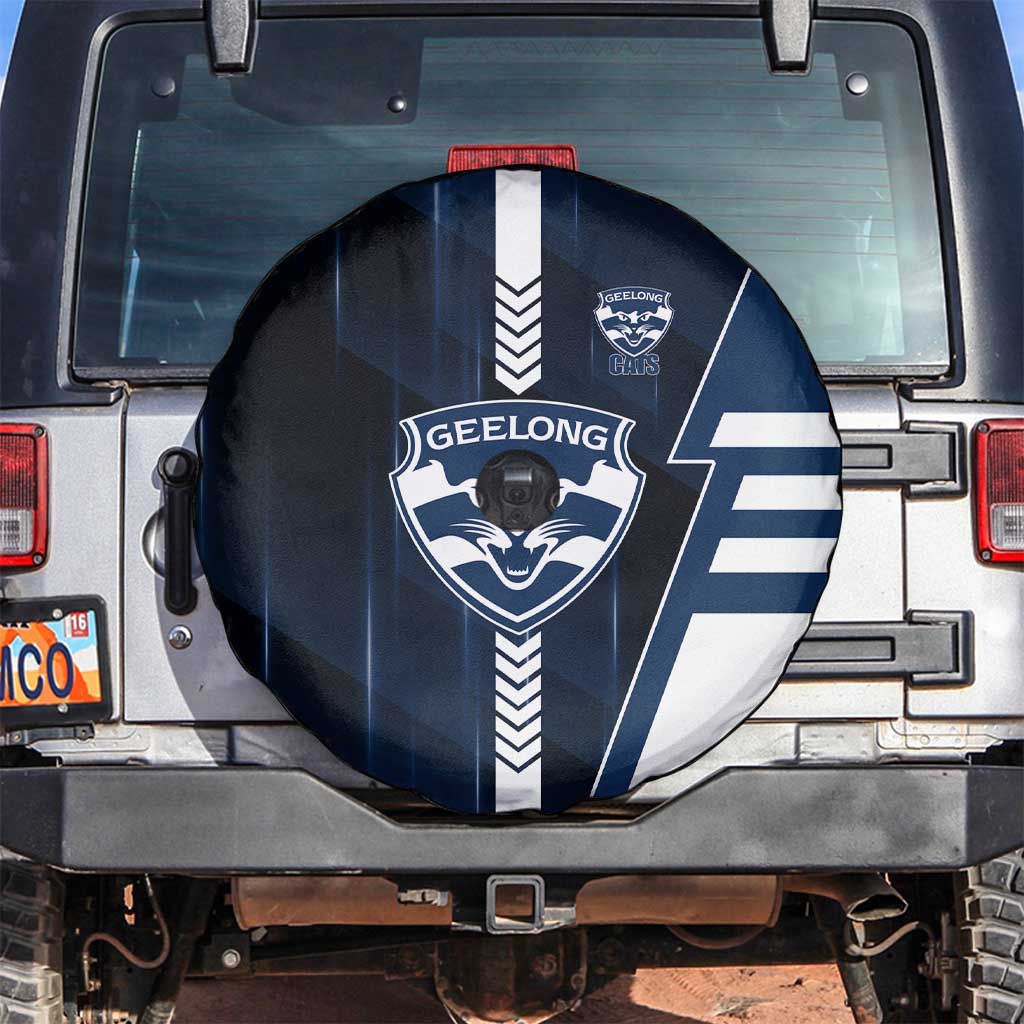 Geelong Cats Spare Tire Cover Modern Geometric Sports Graphic Style