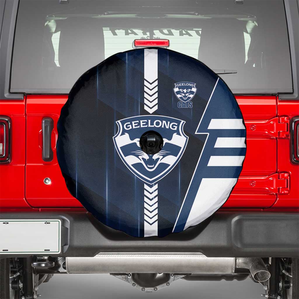 Geelong Cats Spare Tire Cover Modern Geometric Sports Graphic Style