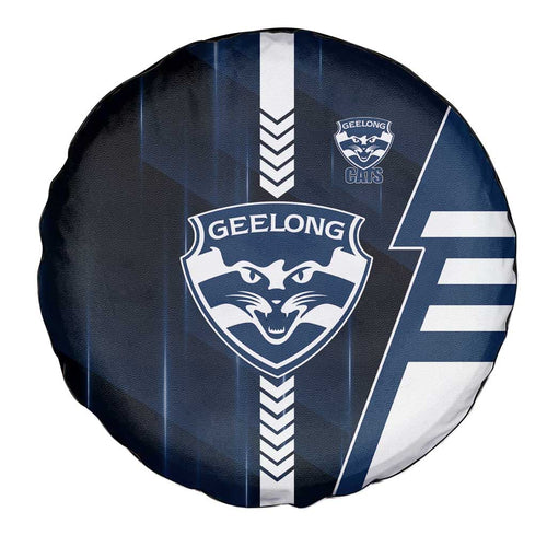 Geelong Cats Spare Tire Cover Modern Geometric Sports Graphic Style