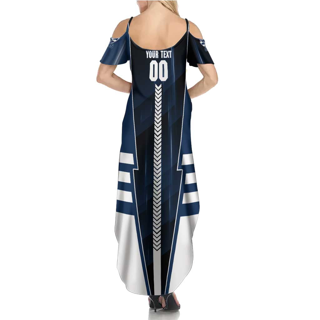Personalized Geelong Cats Summer Maxi Dress Modern Geometric Sports Graphic Style
