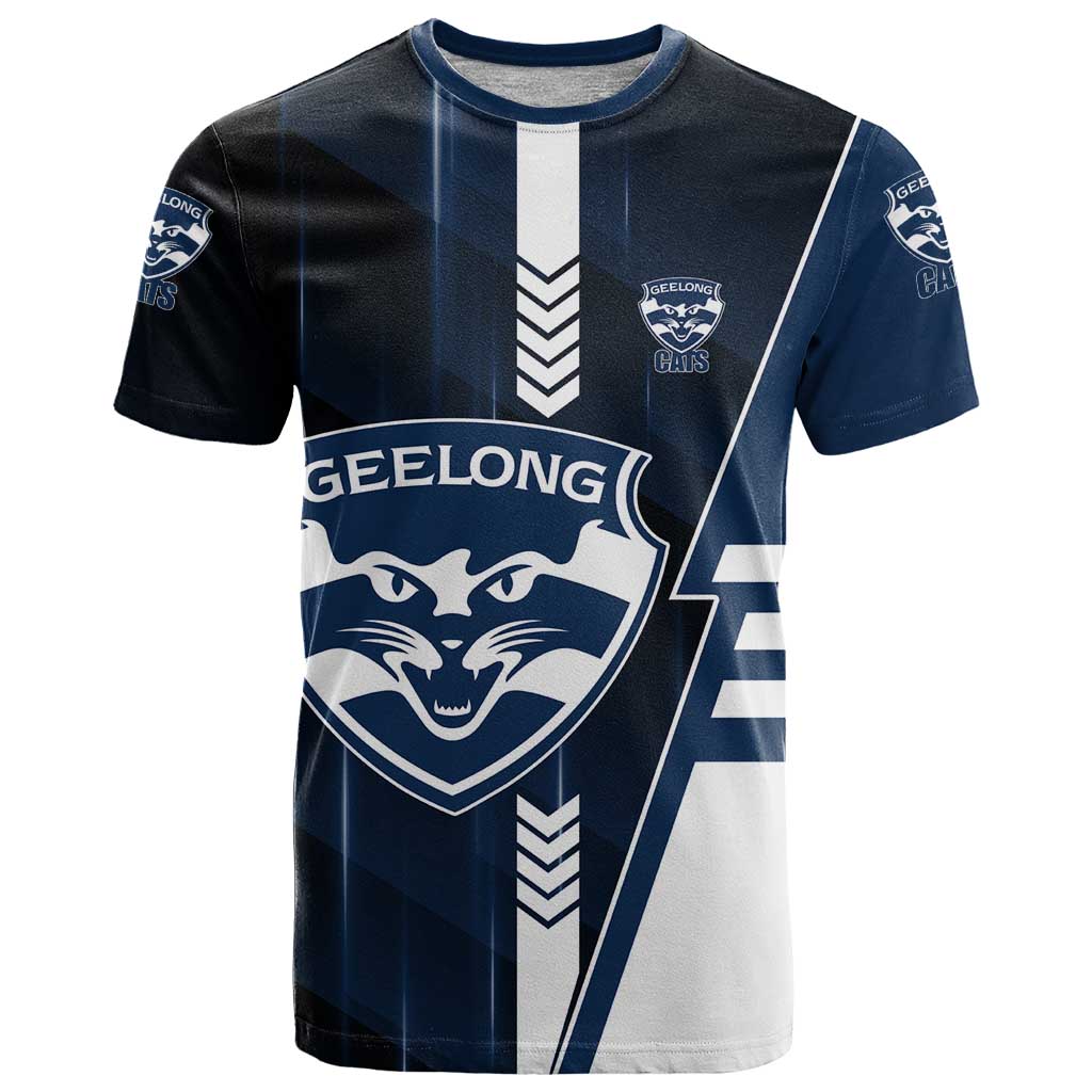 Personalized Geelong Cats T Shirt Modern Geometric Sports Graphic Style