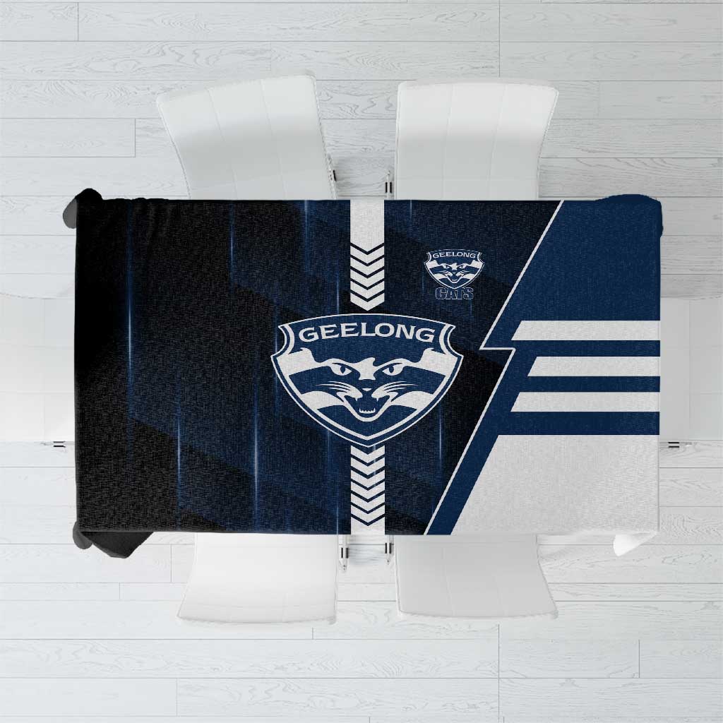 Geelong Cats Tablecloth Modern Geometric Sports Graphic Style