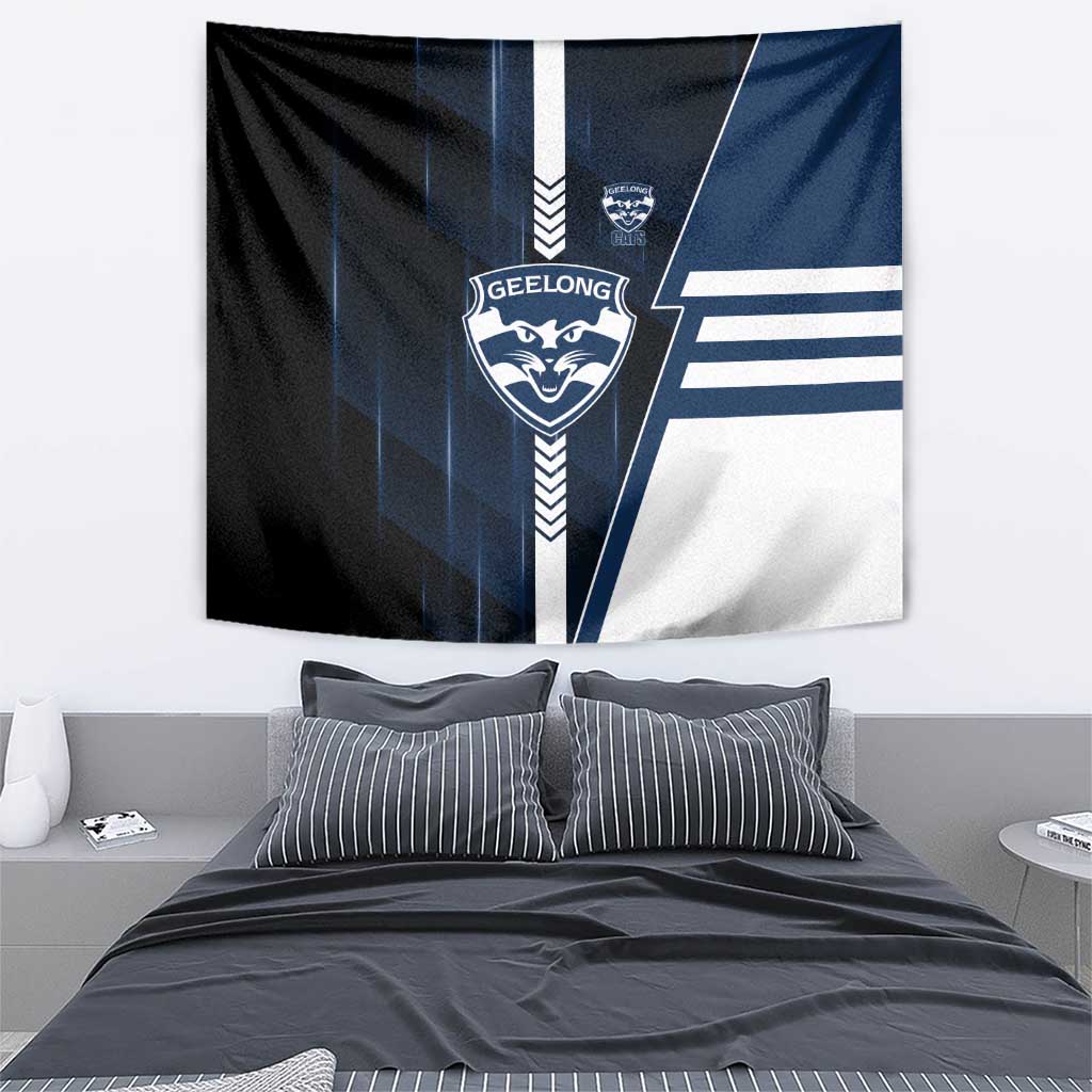 Geelong Cats Tapestry Modern Geometric Sports Graphic Style