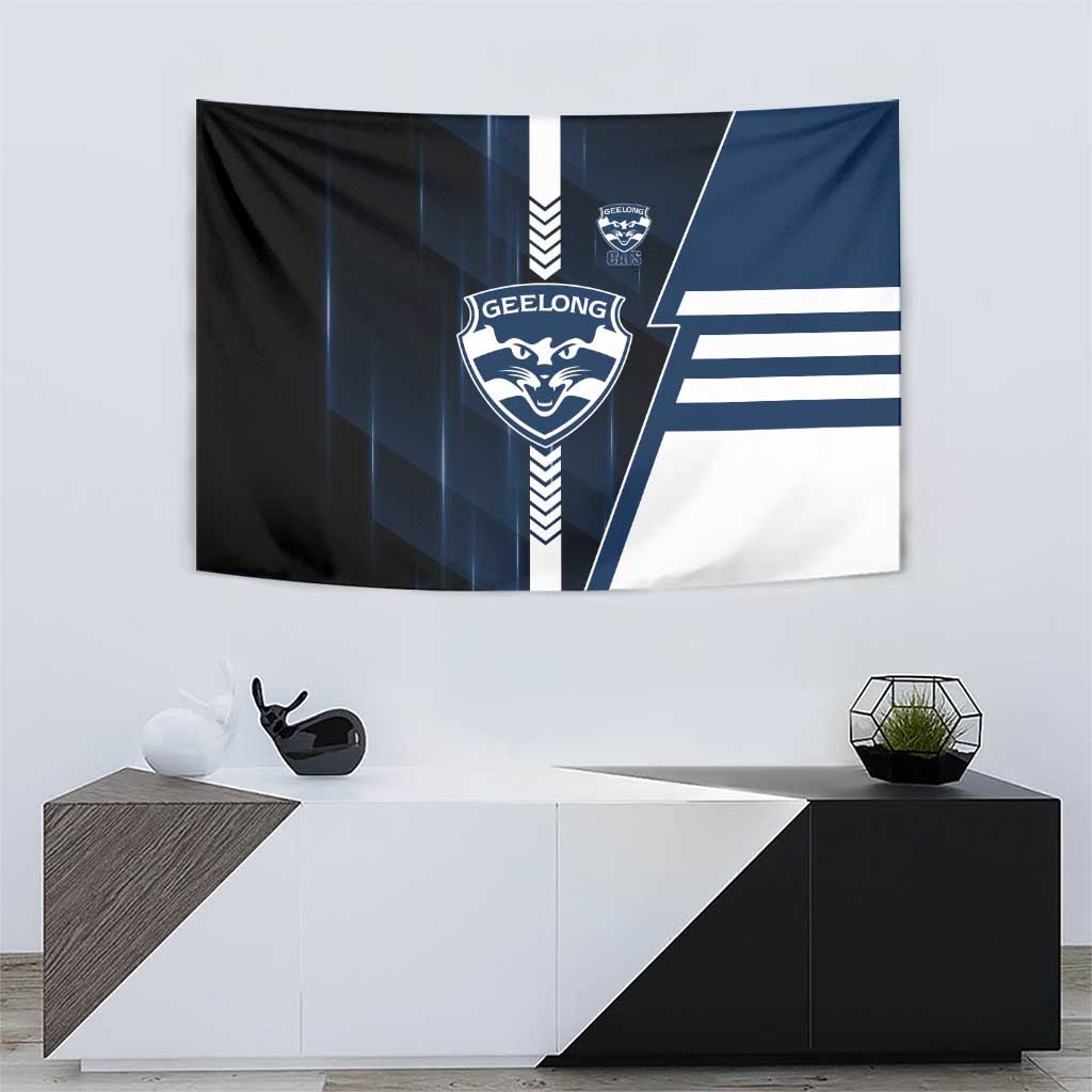 Geelong Cats Tapestry Modern Geometric Sports Graphic Style