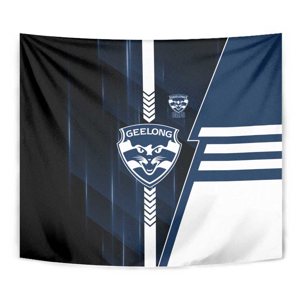 Geelong Cats Tapestry Modern Geometric Sports Graphic Style