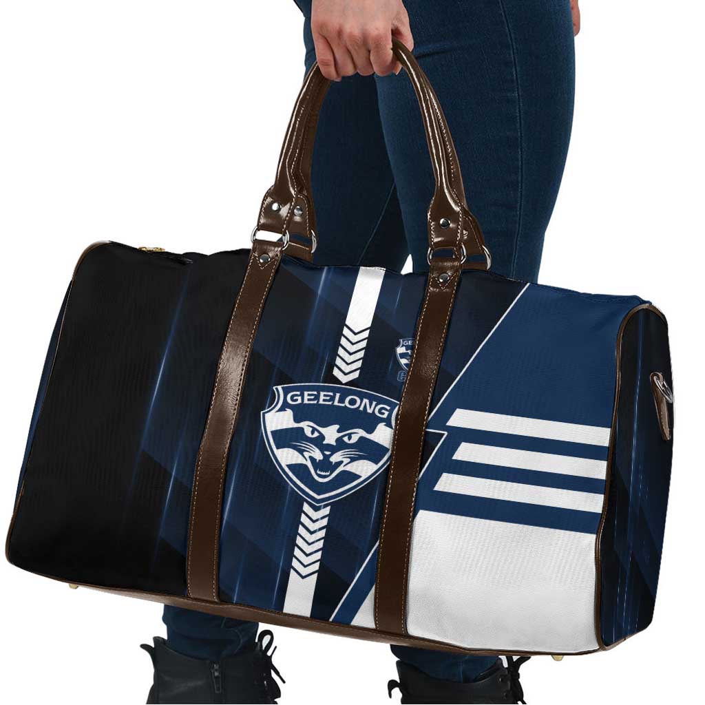 Geelong Cats Travel Bag Modern Geometric Sports Graphic Style