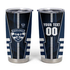 Personalized Geelong Cats Tumbler Cup Modern Geometric Sports Graphic Style